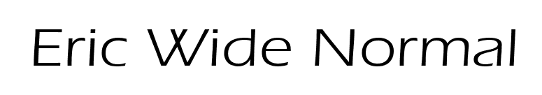 Eric Wide Normal font preview