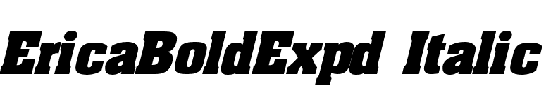EricaBoldExpd Italic font preview