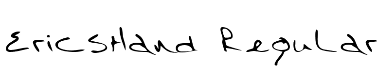 EricsHand Regular font preview