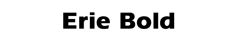 Erie Bold font preview