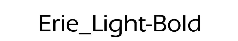 Erie_Light-Bold font preview