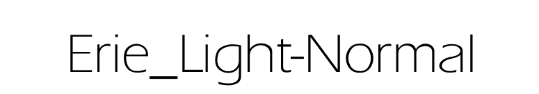 Erie_Light-Normal font preview