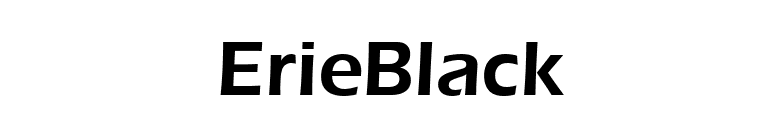 ErieBlack font preview