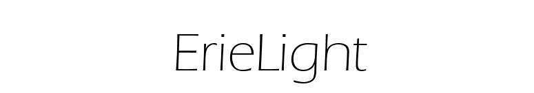 ErieLight font preview