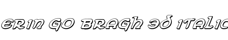 Erin Go Bragh 3D Italic font preview