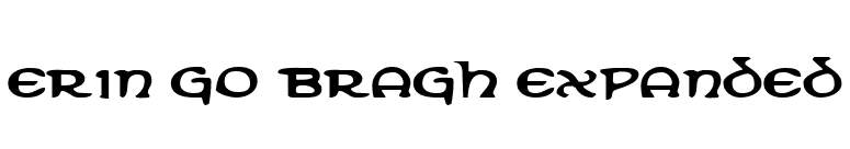 Erin Go Bragh Expanded font preview