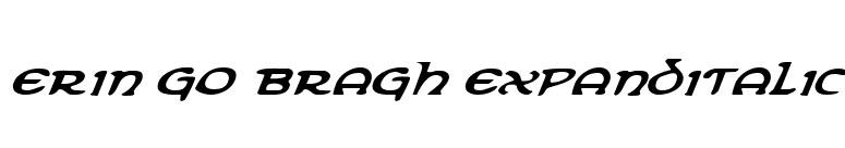 Erin Go Bragh ExpandItalic font preview