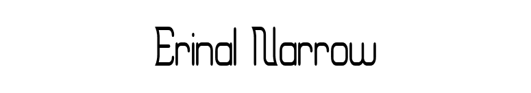 Erinal Narrow font preview