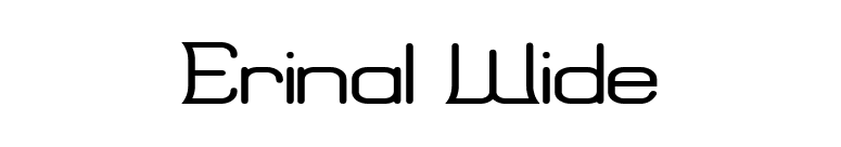 Erinal Wide font preview
