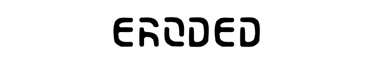 Eroded font preview