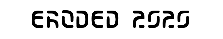 Eroded 2020 font preview