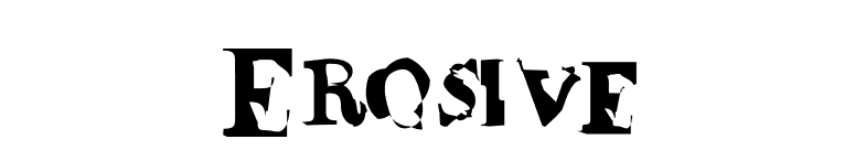 Erosive font preview