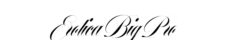 Erotica Big Pro font preview