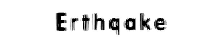 Erthqake font preview