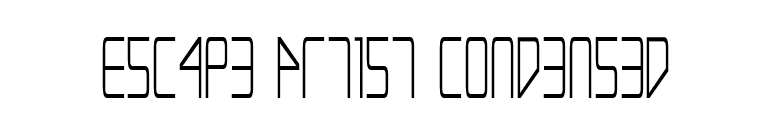 Escape Artist Condensed font preview