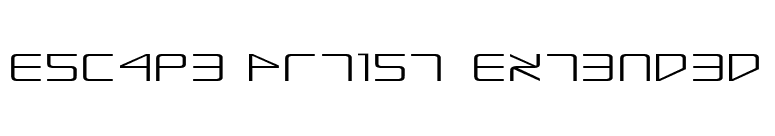Escape Artist Extended font preview