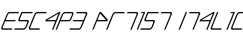 Escape Artist Italic font preview