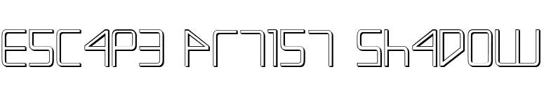 Escape Artist Shadow font preview