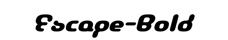 Escape-Bold font preview