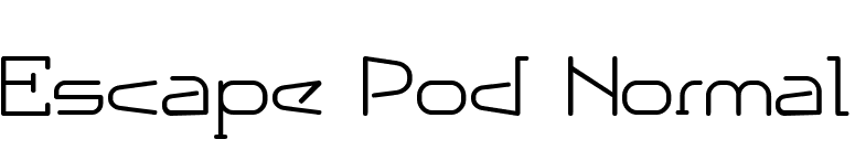 Escape Pod Normal font preview