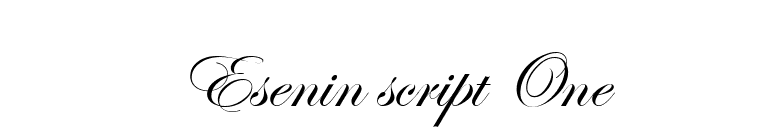 Esenin script One font preview