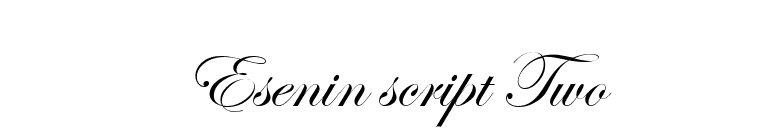 Esenin script Two font preview