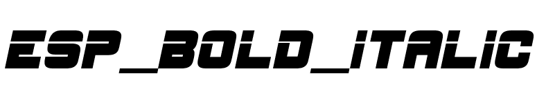 ESP_Bold_Italic font preview