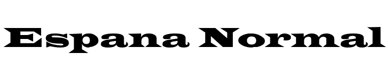 Espana Normal font preview
