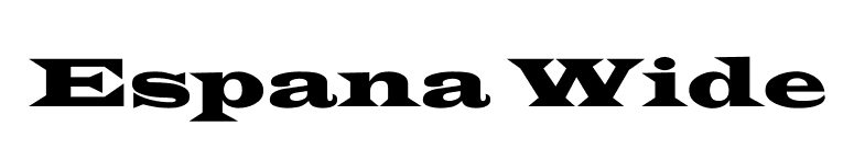 Espana Wide font preview