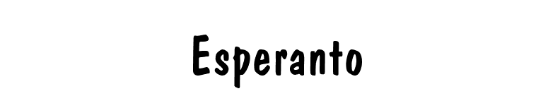Esperanto font preview