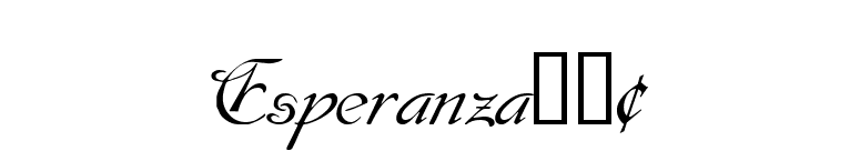 Esperanzaâ„¢ font preview