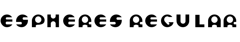 Espheres Regular font preview