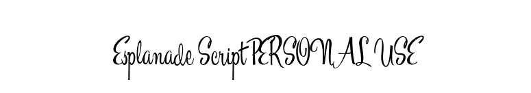 Esplanade Script PERSONAL USE font preview