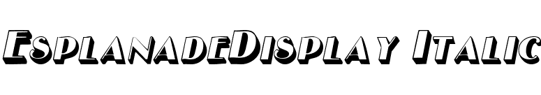 EsplanadeDisplay Italic font preview