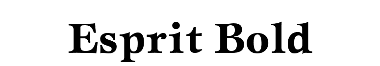 Esprit Bold font preview