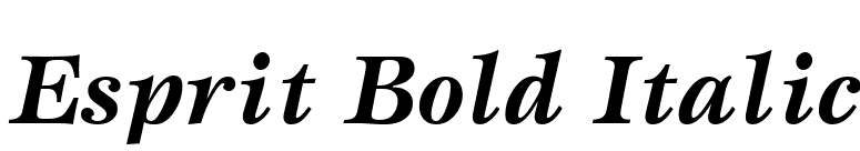 Esprit Bold Italic font preview