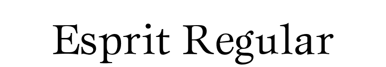 Esprit Regular font preview