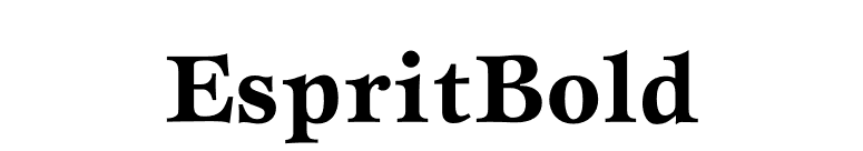 EspritBold font preview