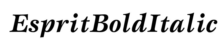 EspritBoldItalic font preview