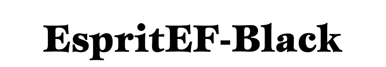 EspritEF-Black font preview