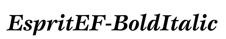 EspritEF-BoldItalic font preview