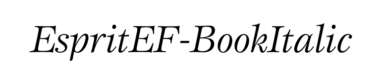 EspritEF-BookItalic font preview