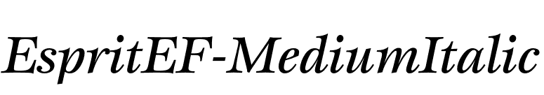 EspritEF-MediumItalic font preview