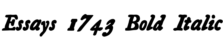 Essays 1743 Bold Italic font preview