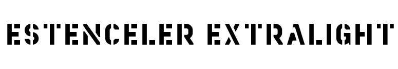 Estenceler ExtraLight font preview