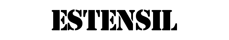 Estensil font preview