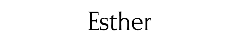 Esther font preview