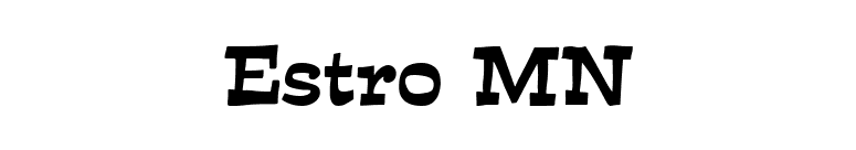 Estro MN font preview