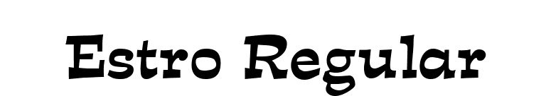 Estro Regular font preview