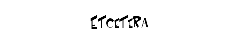 Etcetera font preview